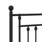 vidaXL Cabecero de metal negro 80 cm vidaXL Cabecero de metal negro 80 cm