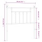 vidaXL Cabecero de metal negro 80 cm vidaXL Cabecero de metal negro 80 cm