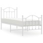 vidaXL Estructura cama metal con cabecero y pie cama blanca 75x190 cm vidaXL Estructura cama metal con cabecero y pie cama blanca 75x190 cm