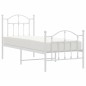 vidaXL Estructura cama metal con cabecero y pie cama blanca 75x190 cm vidaXL Estructura cama metal con cabecero y pie cama blanca 75x190 cm
