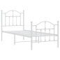 vidaXL Estructura cama metal con cabecero y pie cama blanca 75x190 cm vidaXL Estructura cama metal con cabecero y pie cama blanca 75x190 cm