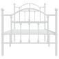 vidaXL Estructura cama metal con cabecero y pie cama blanca 75x190 cm vidaXL Estructura cama metal con cabecero y pie cama blanca 75x190 cm