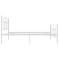vidaXL Estructura cama metal con cabecero y pie cama blanca 75x190 cm vidaXL Estructura cama metal con cabecero y pie cama blanca 75x190 cm