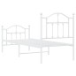 vidaXL Estructura cama metal con cabecero y pie cama blanca 75x190 cm vidaXL Estructura cama metal con cabecero y pie cama blanca 75x190 cm