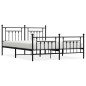 vidaXL Estructura de cama cabecero y pie de cama metal negro 160x200cm vidaXL Estructura de cama cabecero y pie de cama metal negro 160x200cm