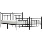 vidaXL Estructura de cama cabecero y pie de cama metal negro 160x200cm vidaXL Estructura de cama cabecero y pie de cama metal negro 160x200cm