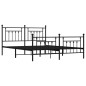 vidaXL Estructura de cama cabecero y pie de cama metal negro 160x200cm vidaXL Estructura de cama cabecero y pie de cama metal negro 160x200cm