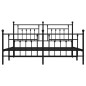 vidaXL Estructura de cama cabecero y pie de cama metal negro 160x200cm vidaXL Estructura de cama cabecero y pie de cama metal negro 160x200cm
