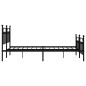 vidaXL Estructura de cama cabecero y pie de cama metal negro 160x200cm vidaXL Estructura de cama cabecero y pie de cama metal negro 160x200cm