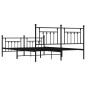 vidaXL Estructura de cama cabecero y pie de cama metal negro 160x200cm vidaXL Estructura de cama cabecero y pie de cama metal negro 160x200cm