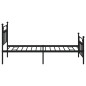 vidaXL Estructura de cama con cabecero y estribo metal negro 107x203cm vidaXL Estructura de cama con cabecero y estribo metal negro 107x203cm