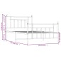 vidaXL Estructura de cama con cabecero y estribo metal negro 107x203cm vidaXL Estructura de cama con cabecero y estribo metal negro 107x203cm