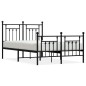 vidaXL Estructura de cama cabecero y pie de cama metal negro 120x200cm vidaXL Estructura de cama cabecero y pie de cama metal negro 120x200cm