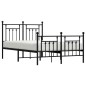 vidaXL Estructura de cama cabecero y pie de cama metal negro 120x200cm vidaXL Estructura de cama cabecero y pie de cama metal negro 120x200cm