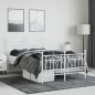 vidaXL Estructura cama metal con cabecero y estribo blanco 120x190 cm vidaXL Estructura cama metal con cabecero y estribo blanco 120x190 cm