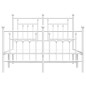 vidaXL Estructura cama metal con cabecero y estribo blanco 120x190 cm vidaXL Estructura cama metal con cabecero y estribo blanco 120x190 cm
