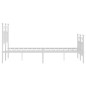 vidaXL Estructura cama metal con cabecero y estribo blanco 120x190 cm vidaXL Estructura cama metal con cabecero y estribo blanco 120x190 cm