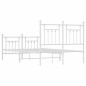 vidaXL Estructura cama metal con cabecero y estribo blanco 120x190 cm vidaXL Estructura cama metal con cabecero y estribo blanco 120x190 cm