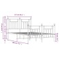 vidaXL Estructura cama metal con cabecero y estribo blanco 120x190 cm vidaXL Estructura cama metal con cabecero y estribo blanco 120x190 cm