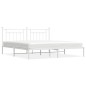 vidaXL Estructura de cama con cabecero metal blanca 200x200 cm