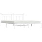 vidaXL Estructura de cama con cabecero metal blanca 200x200 cm