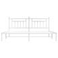 vidaXL Estructura de cama con cabecero metal blanca 200x200 cm