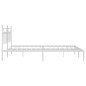 vidaXL Estructura de cama con cabecero metal blanca 200x200 cm