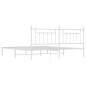vidaXL Estructura de cama con cabecero metal blanca 200x200 cm
