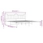 vidaXL Estructura de cama con cabecero metal blanca 200x200 cm