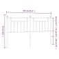vidaXL Cabecero de metal negro 160 cm vidaXL Cabecero de metal negro 160 cm