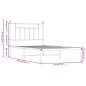 vidaXL Estructura de cama de metal con cabecero blanco 90x200 cm vidaXL Estructura de cama de metal con cabecero blanco 90x200 cm