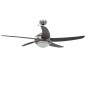vidaXL Ventilador de techo adornado con lámpara 128 cm marrón vidaXL Ventilador de techo adornado con lámpara 128 cm marrón
