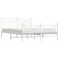 vidaXL Estructura cama metal con cabecero y estribo blanco 180x200 cm
