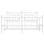 vidaXL Estructura cama metal con cabecero y estribo blanco 180x200 cm