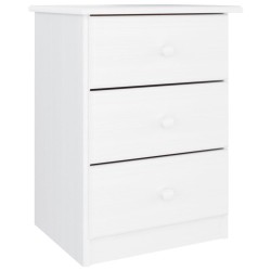 vidaXL Mesita de noche ALTA madera maciza de pino blanco 41x35x55 cm