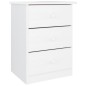 vidaXL Mesita de noche ALTA madera maciza de pino blanco 41x35x55 cm vidaXL Mesita de noche ALTA madera maciza de pino blanco 41x35x55 cm