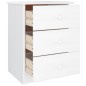 vidaXL Mesita de noche ALTA madera maciza de pino blanco 41x35x55 cm vidaXL Mesita de noche ALTA madera maciza de pino blanco 41x35x55 cm
