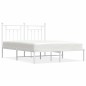 vidaXL Estructura de cama con cabecero metal blanca 140x200 cm