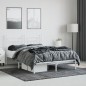vidaXL Estructura de cama con cabecero metal blanca 140x200 cm