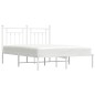 vidaXL Estructura de cama con cabecero metal blanca 140x200 cm