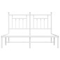 vidaXL Estructura de cama con cabecero metal blanca 140x200 cm