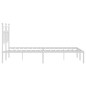 vidaXL Estructura de cama con cabecero metal blanca 140x200 cm