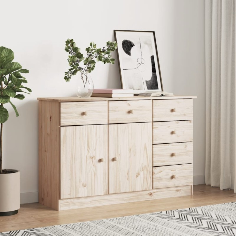 vidaXL Aparador ALTA madera maciza de pino 112x35x73 cm vidaXL Aparador ALTA madera maciza de pino 112x35x73 cm