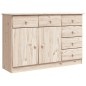 vidaXL Aparador ALTA madera maciza de pino 112x35x73 cm vidaXL Aparador ALTA madera maciza de pino 112x35x73 cm