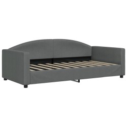 vidaXL Sofá cama tela gris oscuro 90x190 cm