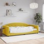 vidaXL Sofá cama terciopelo amarillo 100x200 cm vidaXL Sofá cama terciopelo amarillo 100x200 cm