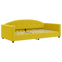 vidaXL Sofá cama terciopelo amarillo 100x200 cm