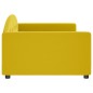 vidaXL Sofá cama terciopelo amarillo 100x200 cm vidaXL Sofá cama terciopelo amarillo 100x200 cm