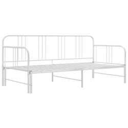 vidaXL Estructura de sofá cama extraíble de metal blanco 90x200 cm