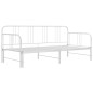 vidaXL Estructura de sofá cama extraíble de metal blanco 90x200 cm